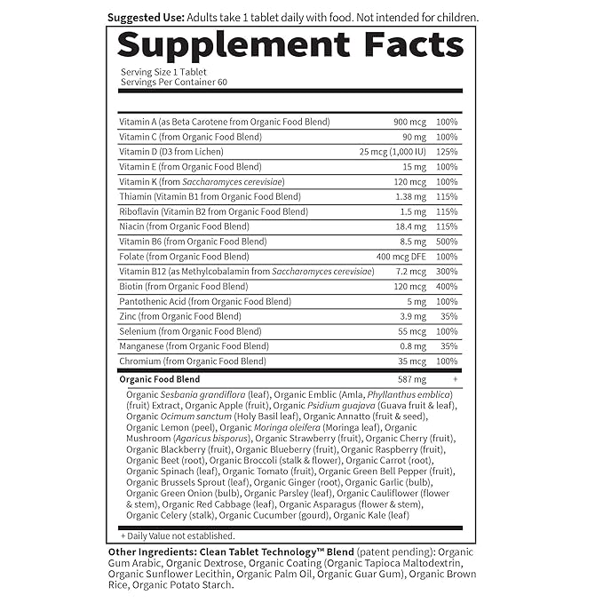 Garden of Life Once Daily Whole Food Multivitamin for Men