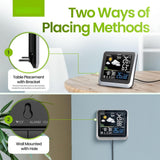 Home Weather Station & Indoor/Outdoor Thermometer Wireless – Weather Forecast, Barometer & Moon Phase Display