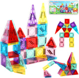 Portable 42-Piece Travel Magnetic Tiles Building Set