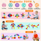 Portable 42-Piece Travel Magnetic Tiles Building Set
