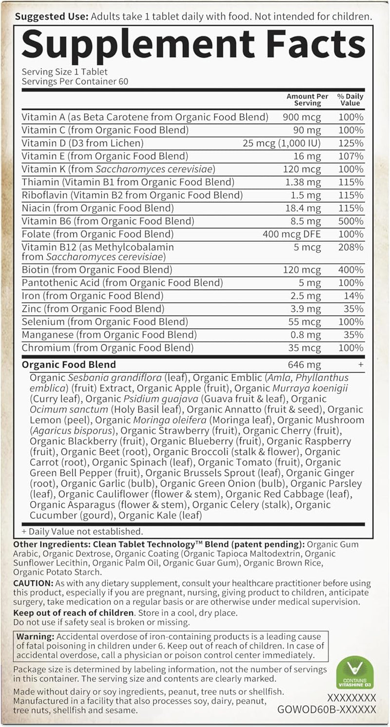Garden of Life Organics • Women's Once Daily Multi (60 Tablets)