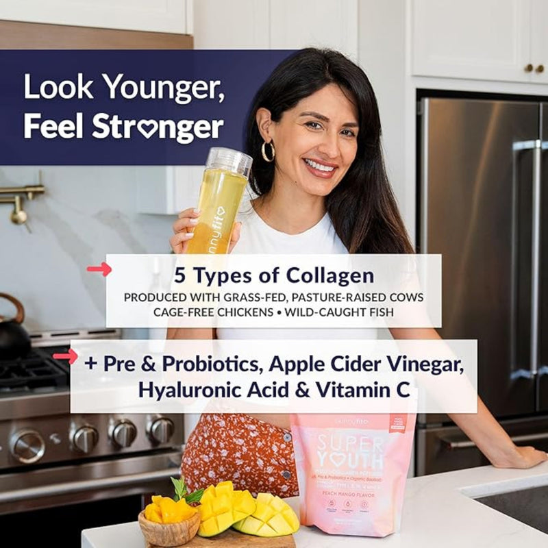 SkinnyFit Super Youth – Peach Mango Multi‑Collagen Powder