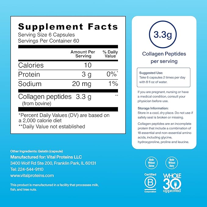 Vital Proteins Collagen Peptides - 360 Capsules