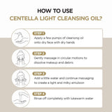 SKIN1004 Madagascar Centella Light Cleansing Oil 200ml – Gentle Korean Makeup Remover & Facial Cleanser, Made in Korea