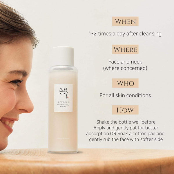 BoJ Glow Replenishing Rice Milk Toner Essence – Korean Skincare Hydrating Serum for Radiant Skin, Made in Korea