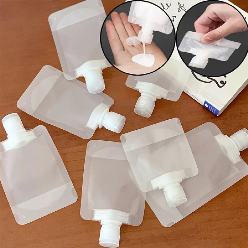 Portable Liquid Cosmetics Reffilable Squeeze Pouch