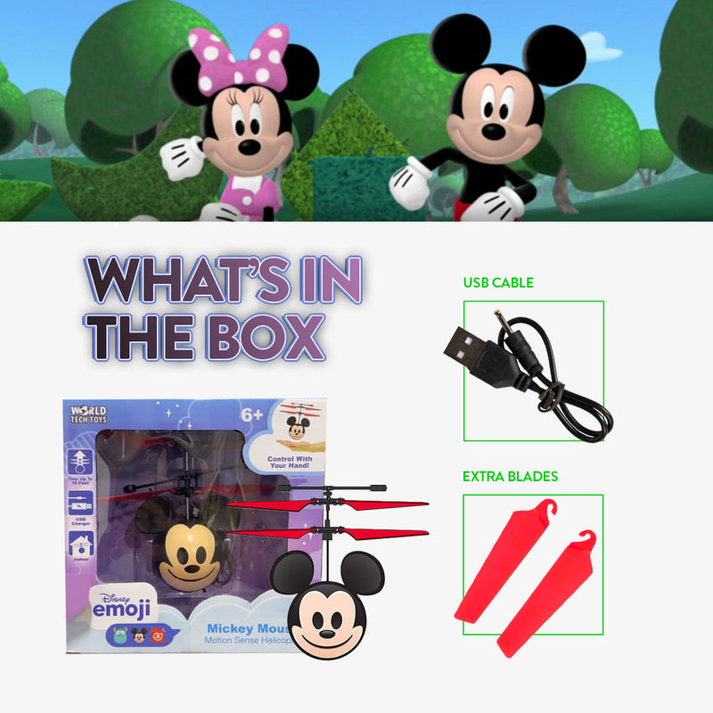 Disney Emoji Mickey Mouse IR UFO Ball Helicopter