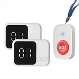 Portable Panic Wireless Alarm Button with Receiver – Nurse Call Pager System for Caregivers & Elderly