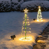 Solar Spiral Christmas Tree Lights – Outdoor LED Garden Pathway Decoration