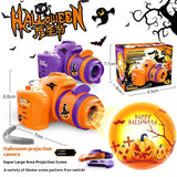 2025 Spooky Season Spotlight Halloween Projector Toy Camera – Kids Interactive Light Projector with Image Reels, Spooky Decoration & Gift Toy