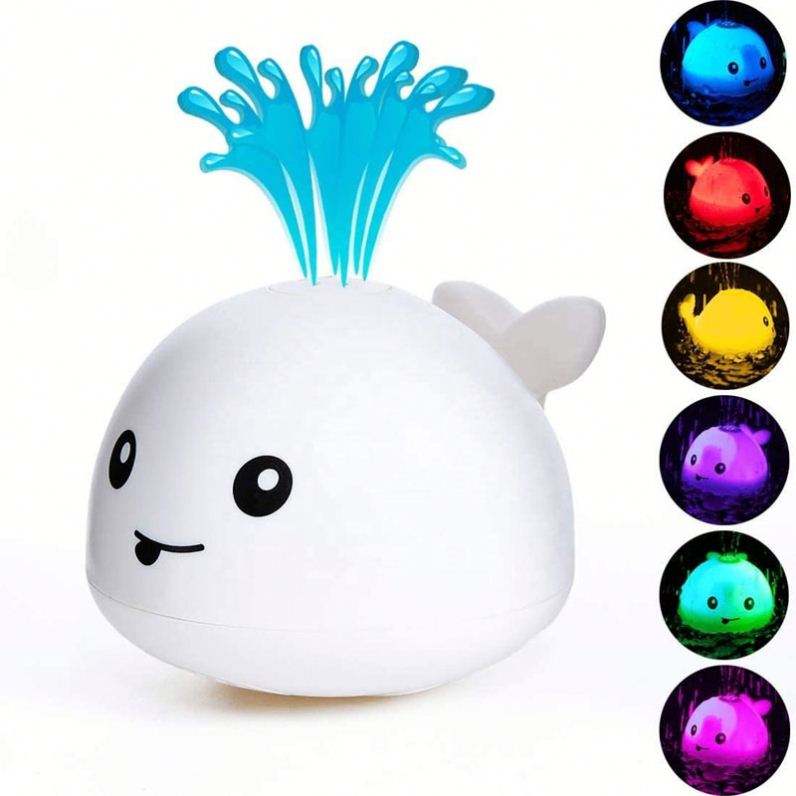 Baby Bath Toy – Electric Water Spray & LED Light Sprinkler – Portable Bath Time Fun for Kids