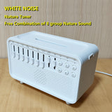 10W Bluetooth Portable White Noise Machine & Flame Aroma Diffuser – 8 Nature Sounds, Smart Home Sleep Aid