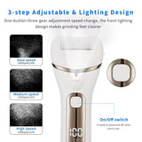 Electric Foot Callus Remover – USB Rechargeable Pedicure Grinder with 3 Grinding Heads & Strong Motor