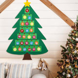 Kids Toy Gift Felt Countdown Christmas Tree Advent Calendar – Wall Hanging Holiday Decoration for Children