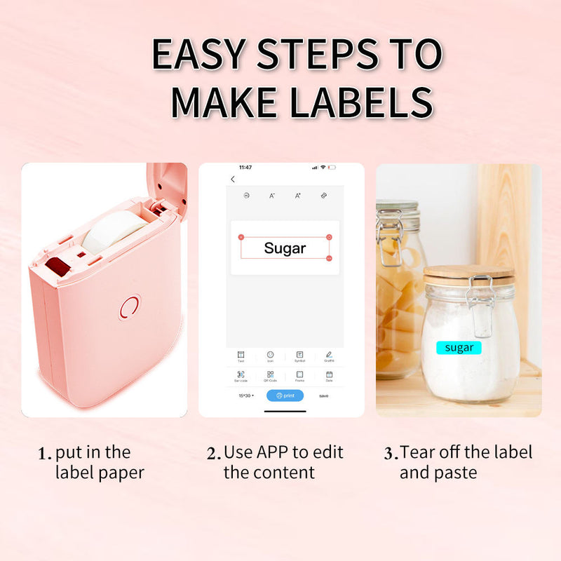 D11 Handheld Portable Bluetooth Label Printer – Mini Wireless Sticker Maker