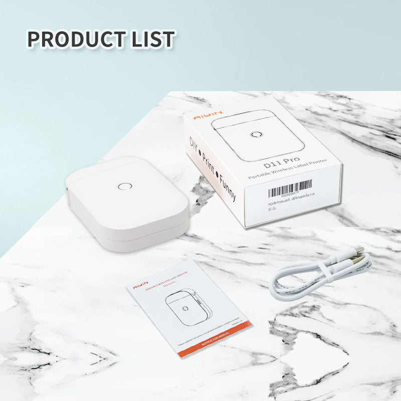 D11 Handheld Portable Bluetooth Label Printer – Mini Wireless Sticker Maker