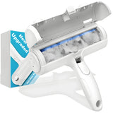 Reusable silicone pet fur remover roller — self-cleaning, no refills, ideal for dogs & cats on couches, beds & carpets.