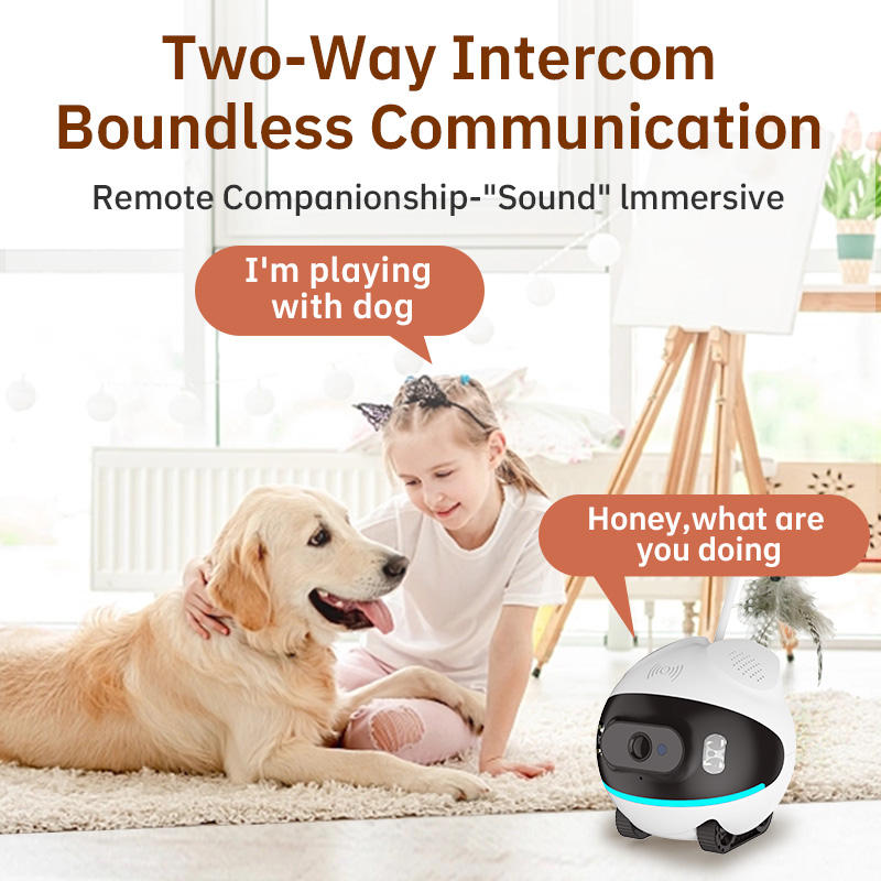 Wireless 360° Pet Camera – Full Room View with Power-Free Tracking, No Blind Spots, Indoor Plastic Pet Monitoring Camera for Living Room