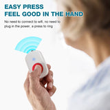 Portable Panic Wireless Alarm Button with Receiver – Nurse Call Pager System for Caregivers & Elderly