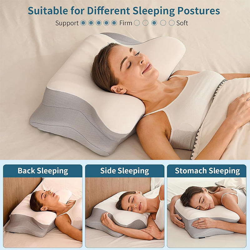 Ergonomic Memory Foam Cooling Pillow – Contour Support for Neck and Shoulders