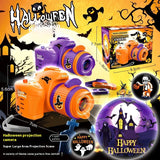 2025 Spooky Season Spotlight Halloween Projector Toy Camera – Kids Interactive Light Projector with Image Reels, Spooky Decoration & Gift Toy