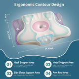 Ergonomic Memory Foam Cooling Pillow – Contour Support for Neck and Shoulders