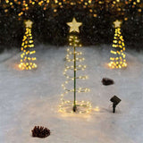 Solar Spiral Christmas Tree Lights – Outdoor LED Garden Pathway Decoration