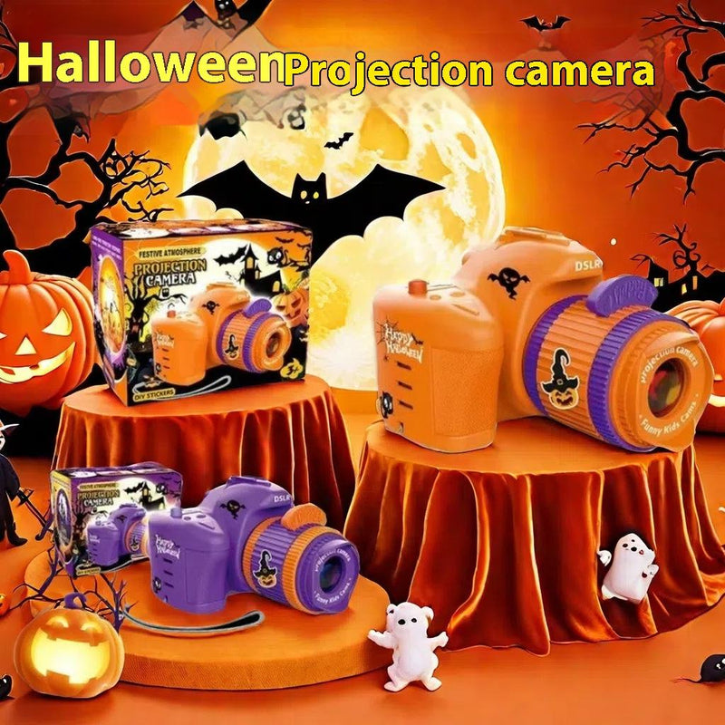 2025 Spooky Season Spotlight Halloween Projector Toy Camera – Kids Interactive Light Projector with Image Reels, Spooky Decoration & Gift Toy