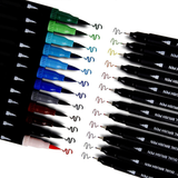 Dual-Tip Watercolor Brush Markers 72-Color Art Set with Fine & Brush Tips