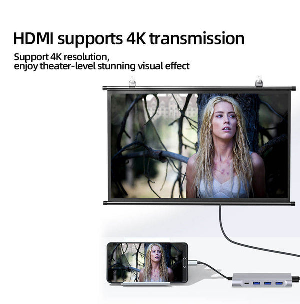 5-in-1 Ultra-Slim USB 3.0 Hub with SD/TF Card Reader