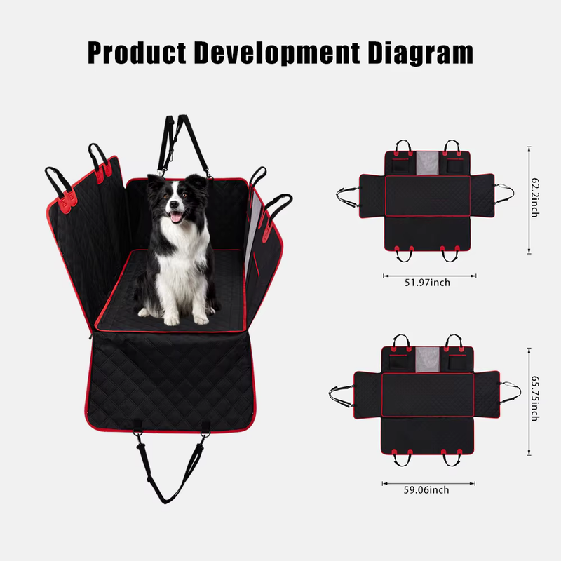 Waterproof Dog Car Seat Cover – Nonslip Back Seat Protector