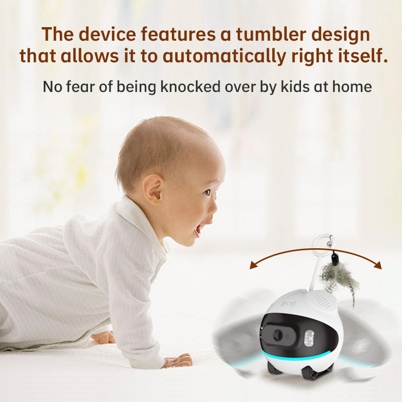 Wireless 360° Pet Camera – Full Room View with Power-Free Tracking, No Blind Spots, Indoor Plastic Pet Monitoring Camera for Living Room