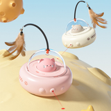 Smart Automatic Cat Teasing Toy – Self-Moving Feather & Laser Stick