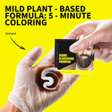 Semi-Permanent Men’s Beard Dye Shampoo – Natural Black Color, Easy 5-Minute Gray Coverage