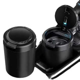 Portable LED Car Ashtray – Alloy Lid + Smokeless Design