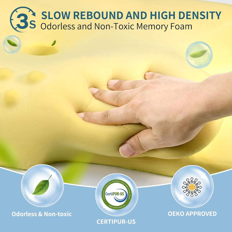 Ergonomic Memory Foam Cooling Pillow – Contour Support for Neck and Shoulders