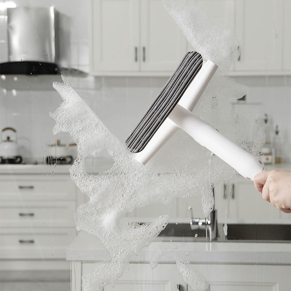3-in-1 Window Wiper with Spray Bottle & Squeegee – Adjustable Handle for Glass, Mirrors & Car Windows