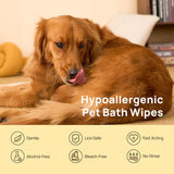 No-Rinse Hypoallergenic Deodorizing Pet Bathing Gloves – Waterless Cleaning for Dogs & Cats