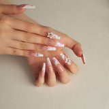 Reusable Press-On Nails – High-Gloss Acrylic Nail Set with Adhesive Tabs