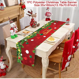 Christmas Table Runner – Festive Polyester Dining Table Decoration