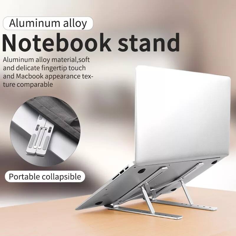 Adjustable Aluminum Laptop Stand – Portable Ergonomic Riser