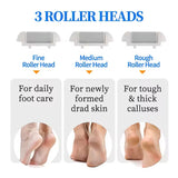 Electric Foot Callus Remover – USB Rechargeable Pedicure Grinder with 3 Grinding Heads & Strong Motor