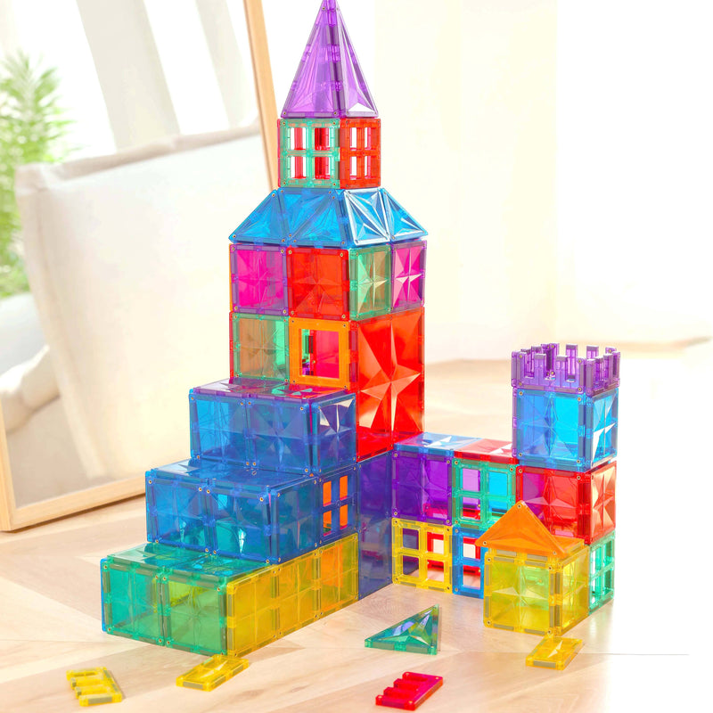 108-Piece Magnetic Building Blocks Set – 3D Educational Construction Toy for Kids