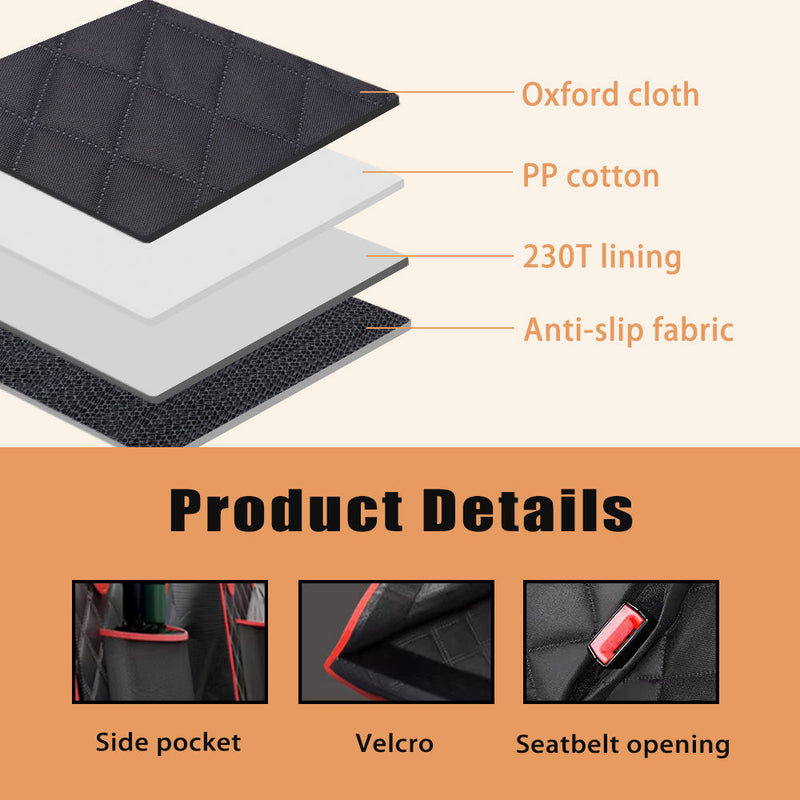 Waterproof Dog Car Seat Cover – Nonslip Back Seat Protector