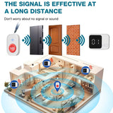Portable Panic Wireless Alarm Button with Receiver – Nurse Call Pager System for Caregivers & Elderly