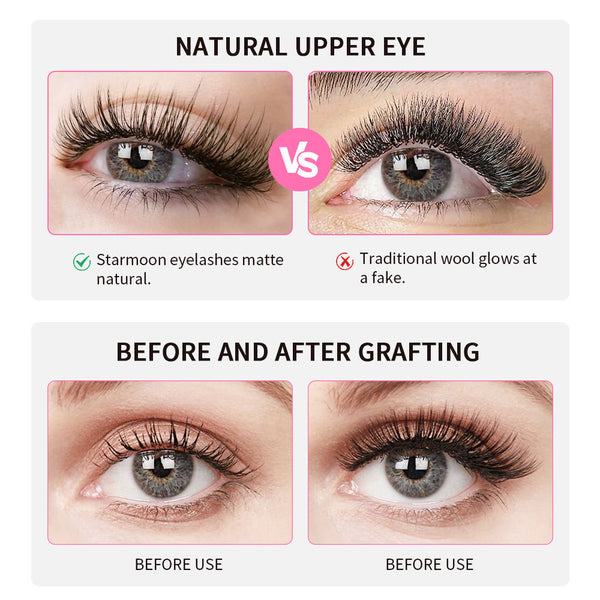 3D Faux Mink Cluster Lashes – D/C Curl Mixed Set (9–15mm)