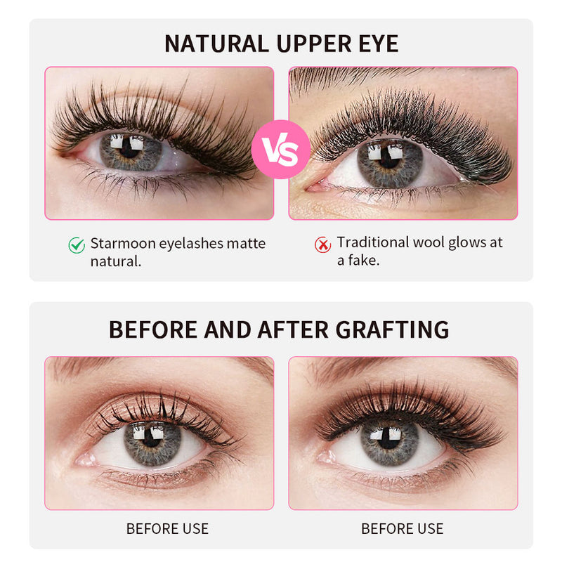 3D Faux Mink Cluster Lashes – D/C Curl Mixed Set (9–15mm)