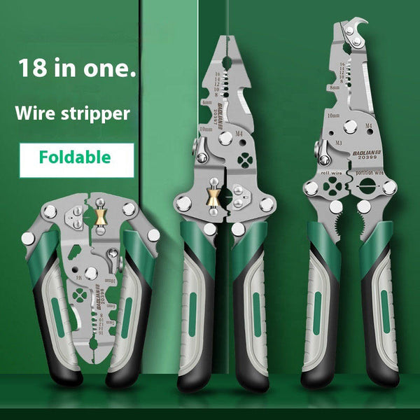 18-in-1 Folding Multi-Tool Pliers – Portable Stainless Steel Survival Tool