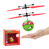 Nickelodeon TMNT Raphael Flying Figure IR UFO Ball Helicopter
