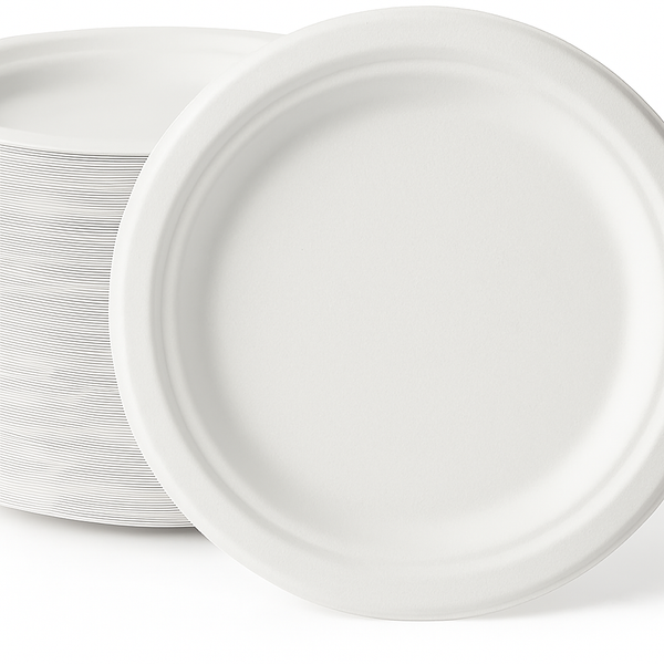 Compostable Sugarcane Bagasse Dessert Plates